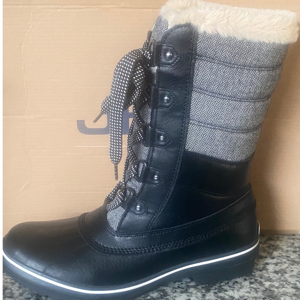 JBU by Jambu Siberia Water Resistant Winter Boots Black Herringbone B2SIB91 8.5M